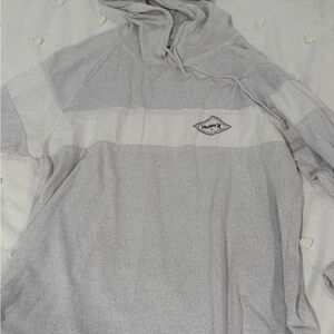 Hurley Heather Gray and White Pullover